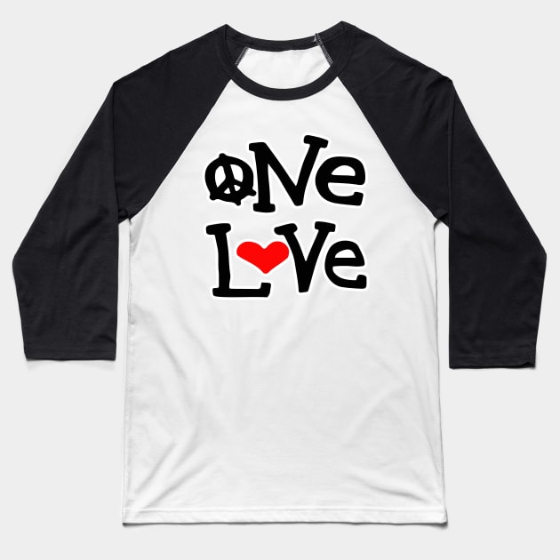 One Love Baseball T-Shirt by LionTuff79